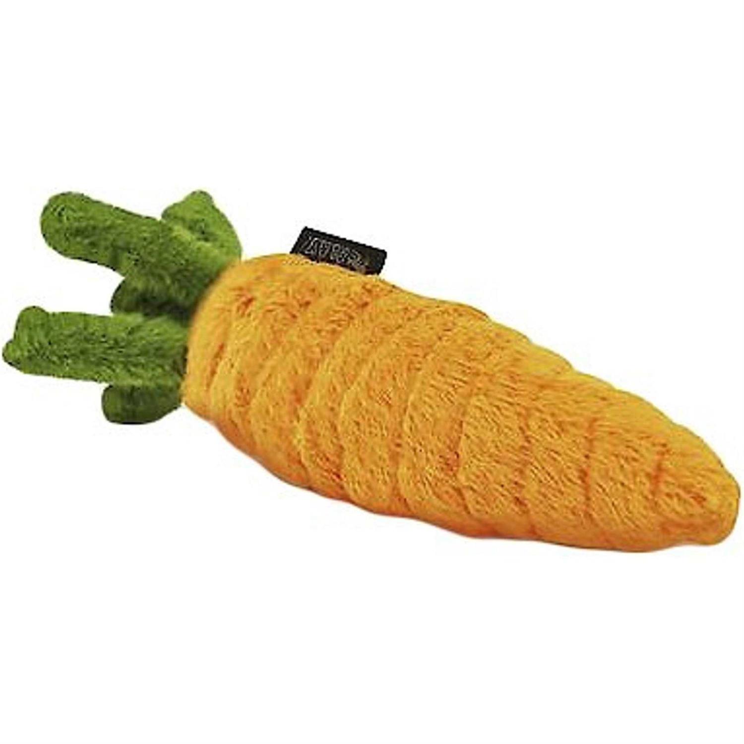 P.L.A.Y Garden Fresh Plush Carrot Dog Toy - Healthber