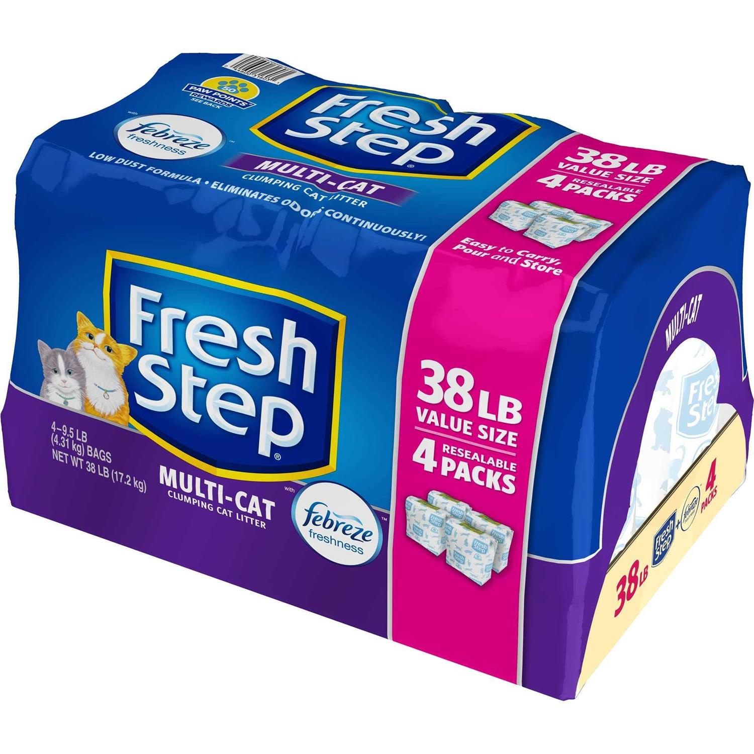 Fresh Step Multi-Cat Scented Litter Febreze - Healthber