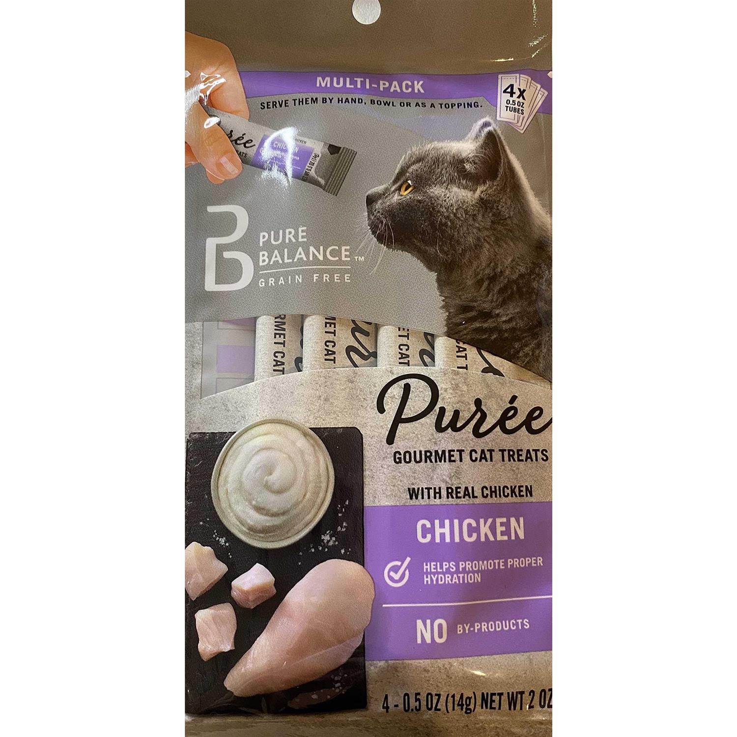 Pure Balance Puree Gourmet Cat Treats with Real Chicken - Healthber