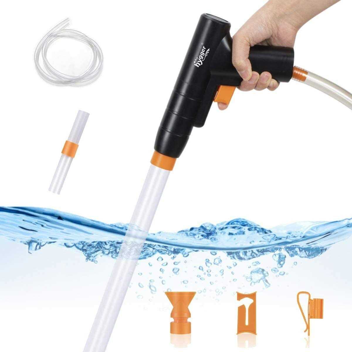 hygger Aquarium Gravel Cleaner New Quick Water Changer with Air-Pressing Button Fish Tank Sand Cleaner Kit Aquarium Siphon Vacuum Cleaner with Water - Healthber