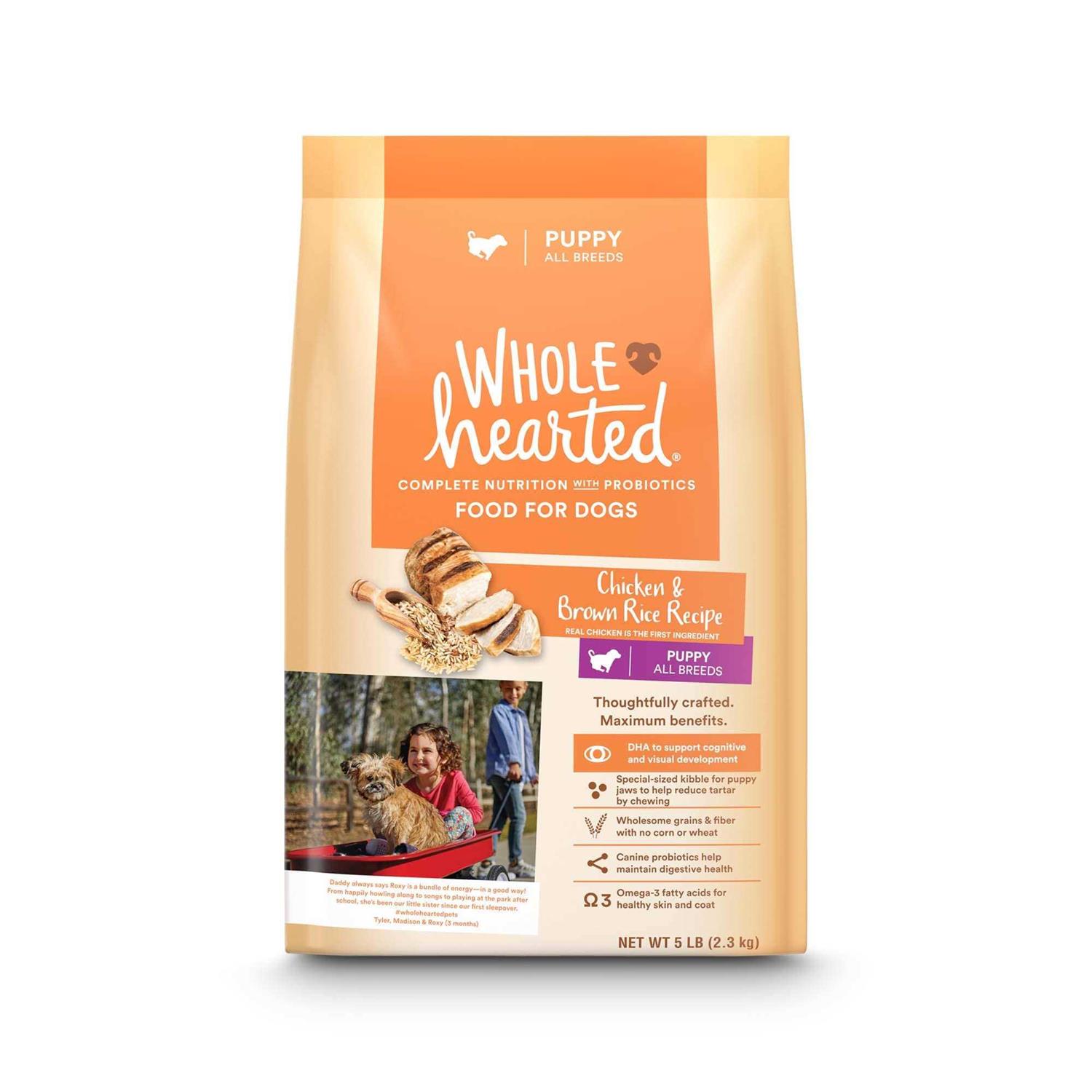 WholeHearted All Breed Chicken and Brown Rice Recipe Dry Puppy Food - Healthber