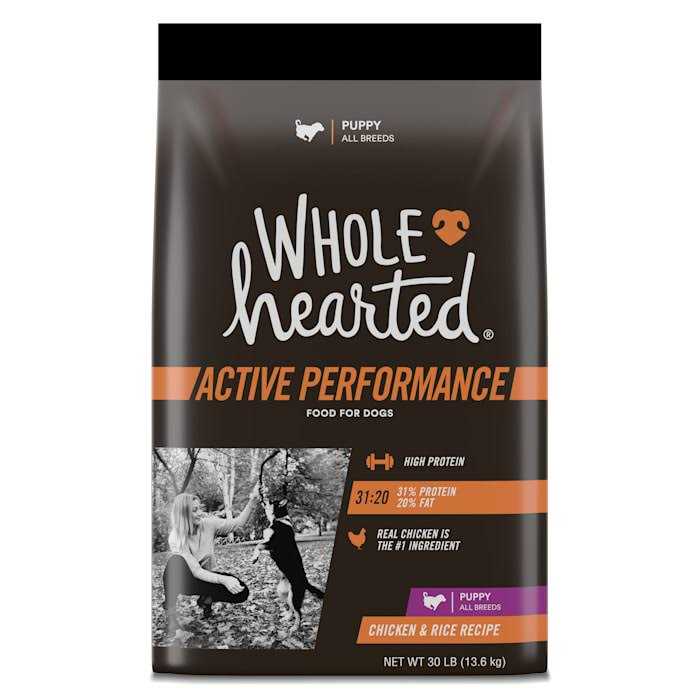 WholeHearted Active Performance High-Protein Chicken & Rice Recipe Dry Puppy Food - Healthber