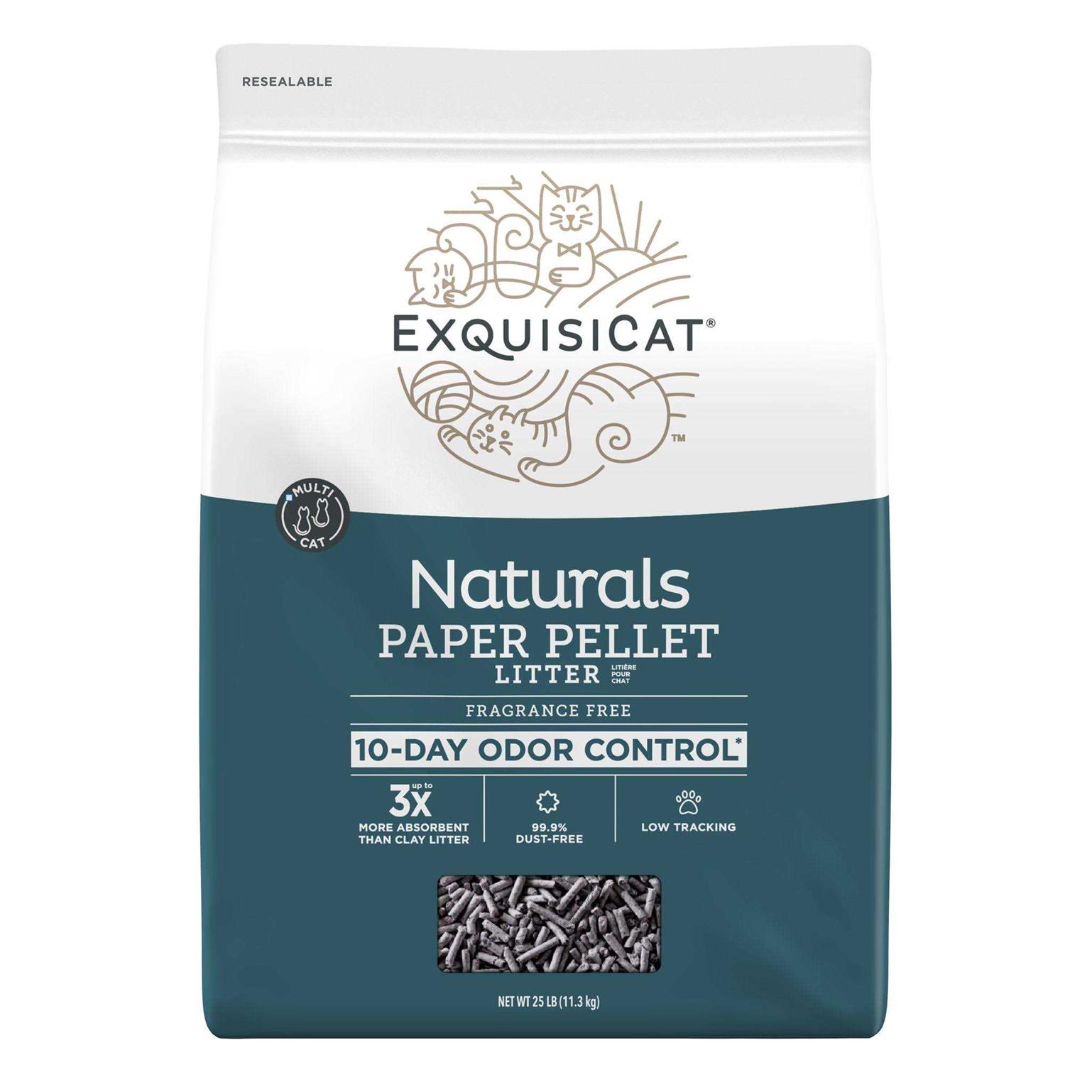 ExquisiCat Naturals Multi-Cat Paper Pellet Cat Litter - Healthber