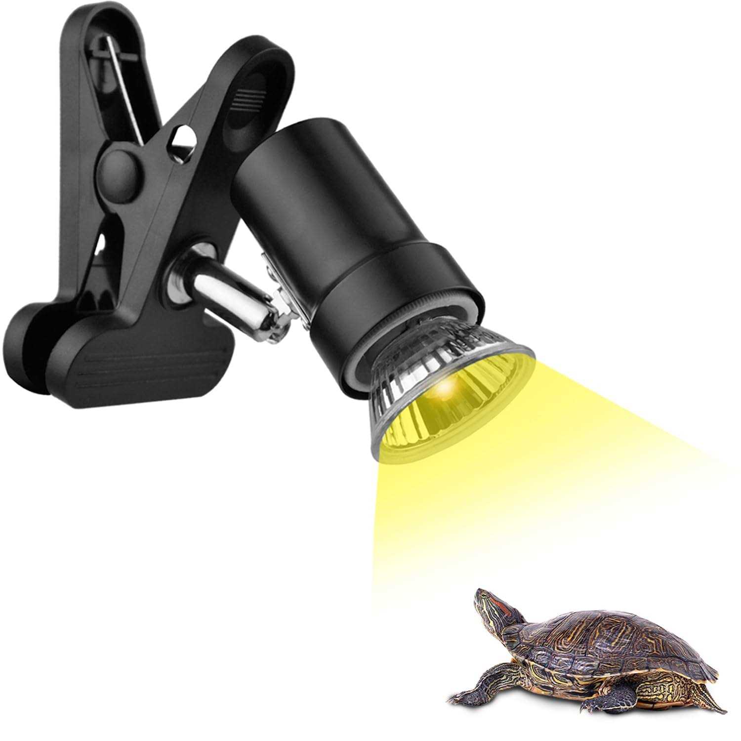 DOMICA Reptile Heat Lamp with 50W UVA UVB Light Bulb Basking Spot Light Simulated Sunlight - Healthber