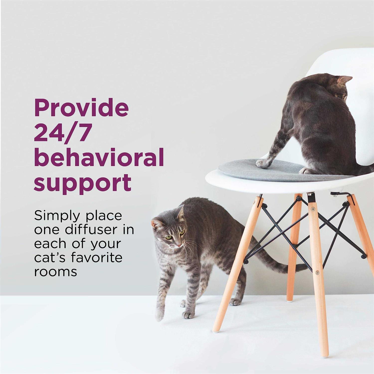 Comfort Zone Multicat Calming Diffuser Kit, Cat Pheromone 3 Diffusers and 6 Refills-48ml - Healthber