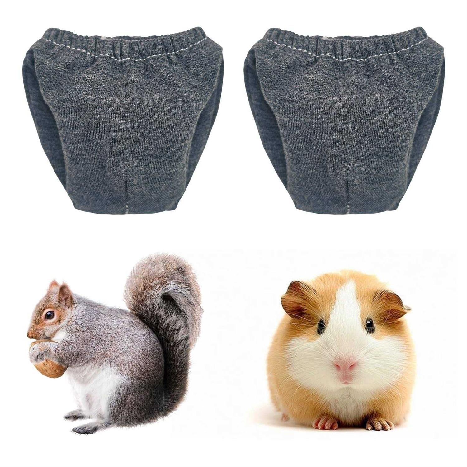 2PCS Small Pet Diapers,Guinea Pig Diapers,Reusable Squirrel Diapers,Washable,with Velcro,Specially Designed for Use on Pet Squirrels Small Medium - Healthber