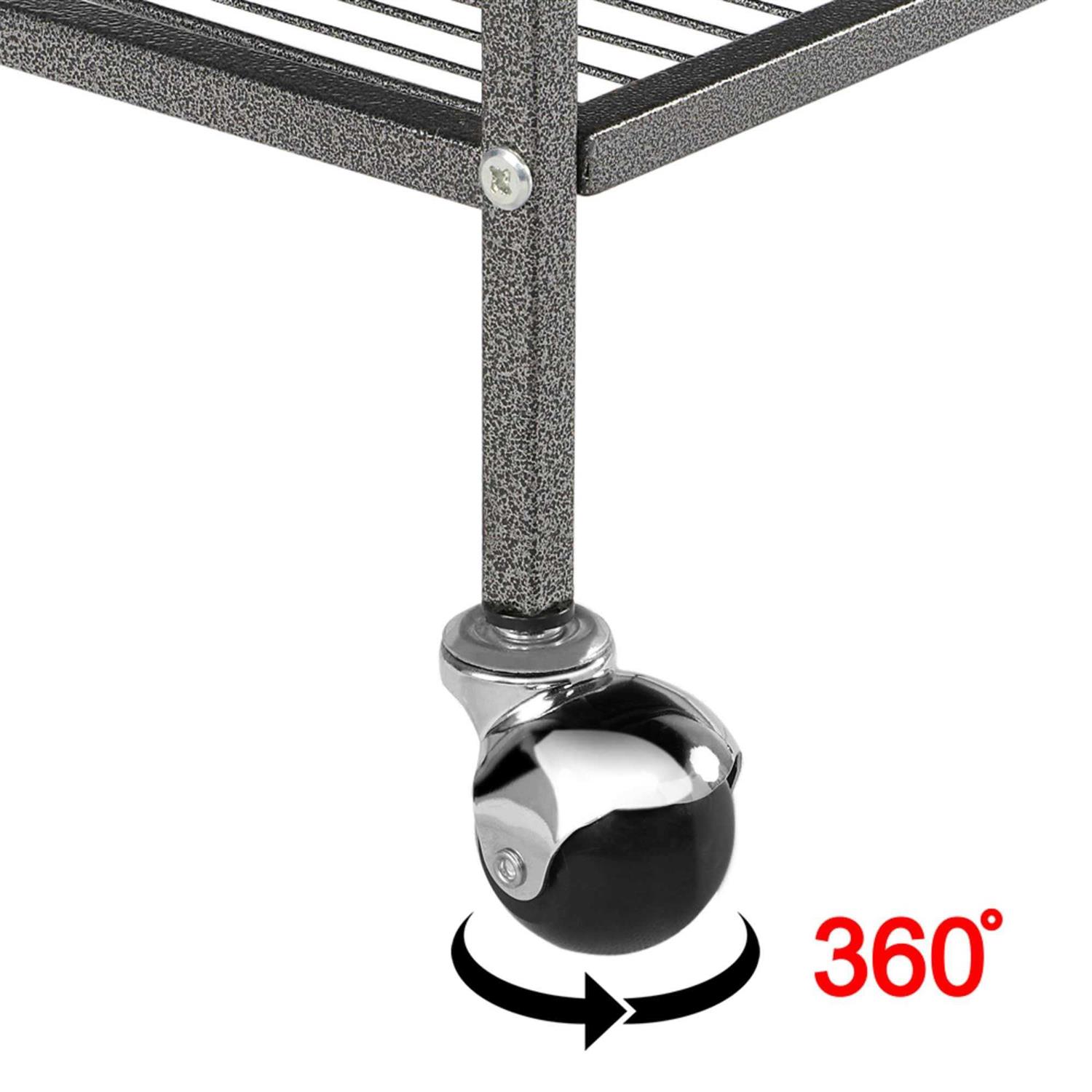 Topeakmart Black Large Bird Cage with Storage Shelf - Healthber