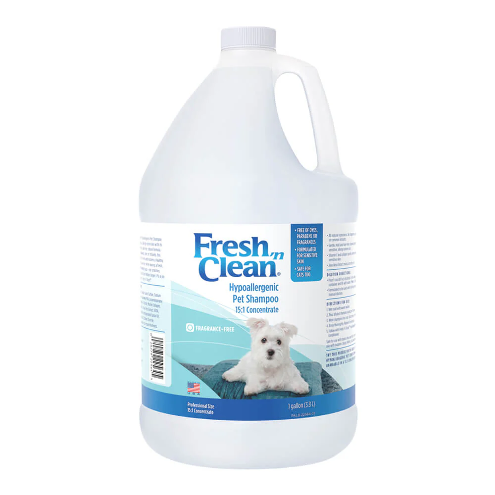 Fresh 'n Clean Hypoallergenic Pet Shampoo, 15:1 Concentrate, Gallon - Healthber