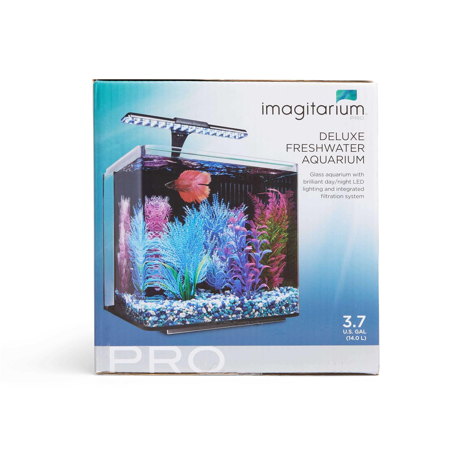 Imagitarium Pro Delux Freshwater Aquarium 3.7-gallon - Healthber