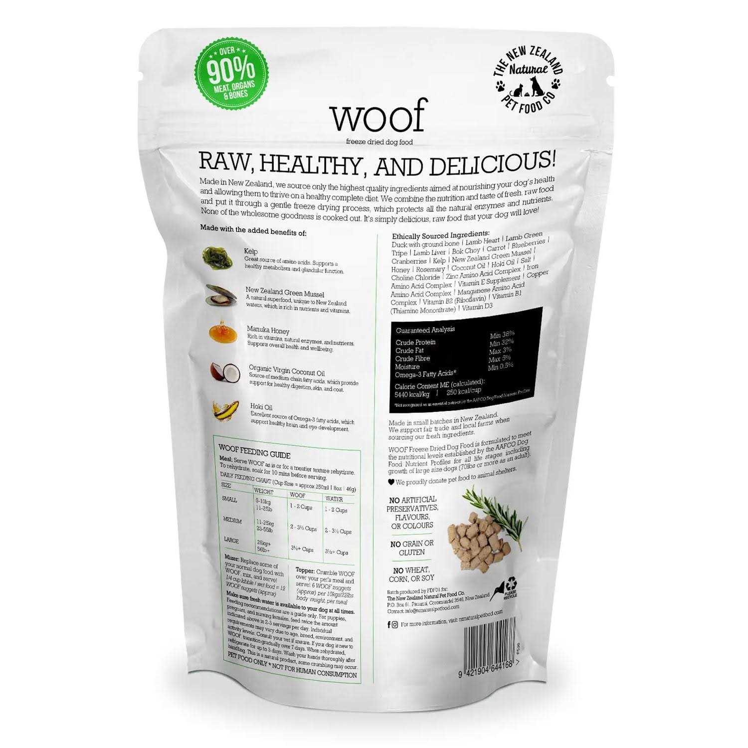 Woof Duck Freeze Dried Dog Food - Healthber