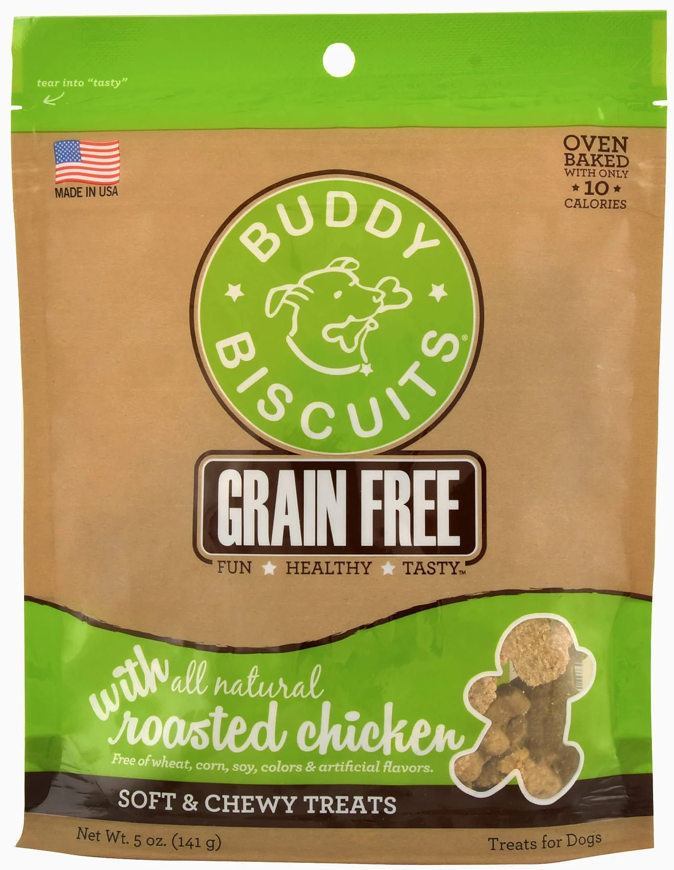 Grain Free Buddy Biscuits, Soft and Chewy Treats, 5 oz - Healthber