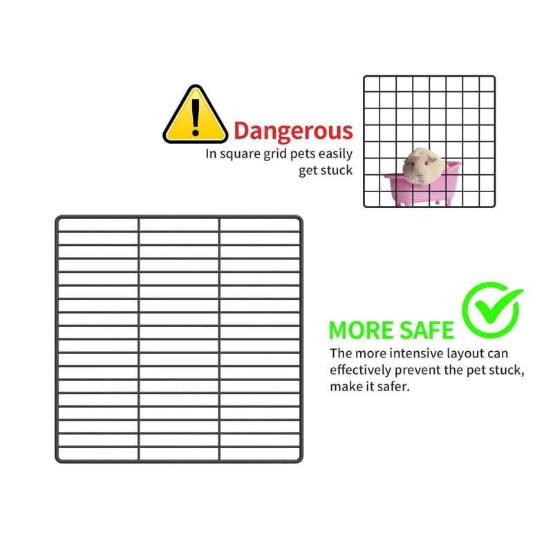 Eiiel Guinea Pig Cage,Indoor Habitat Cage with Waterproof Plastic Bottom,Playpen for Small Pet Bunny - Healthber