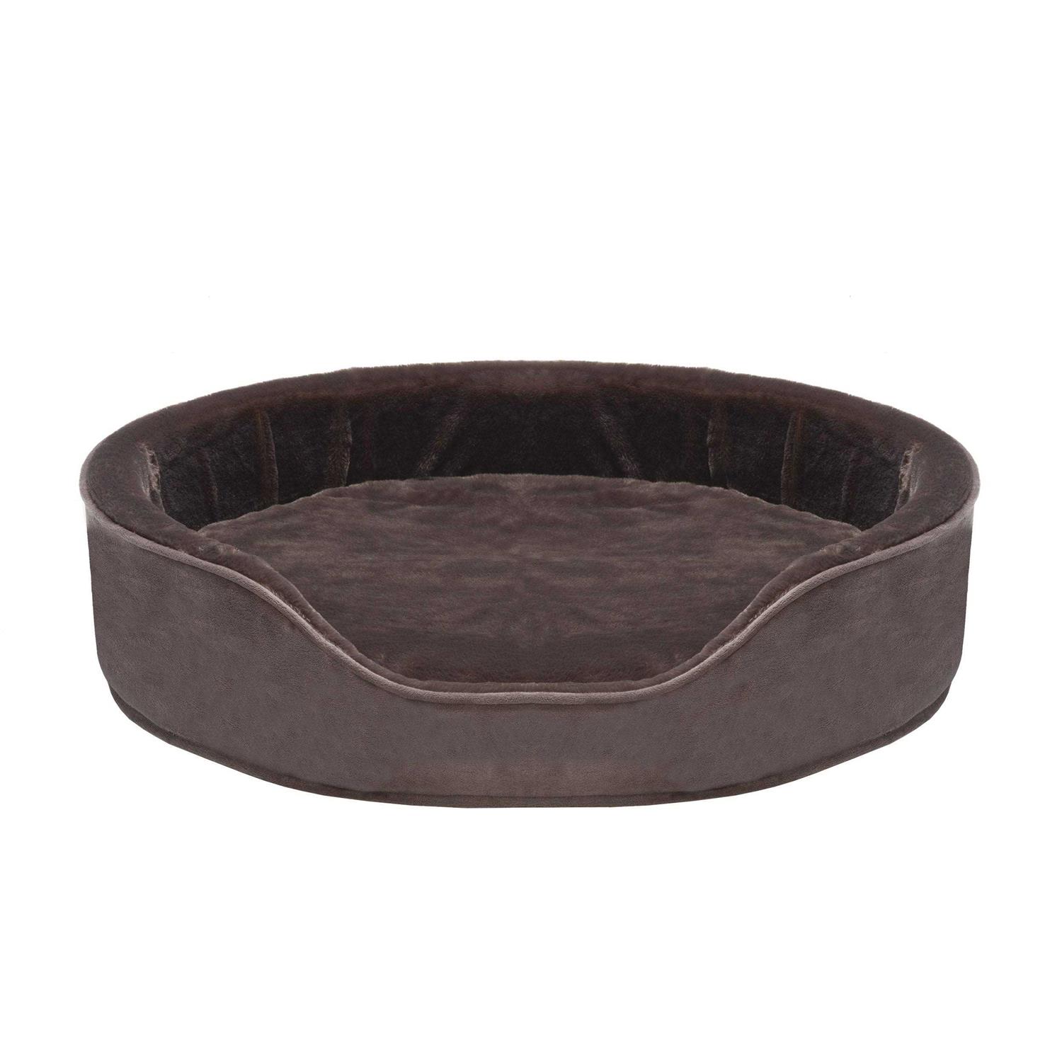 FurHaven Plush & Velvet Oval Dog Bed - Healthber