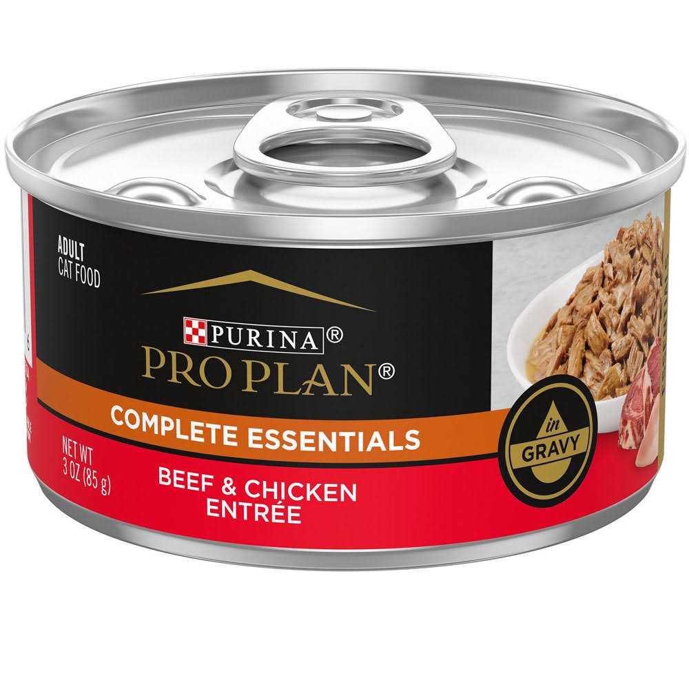 Purina Pro Plan Beef & Chicken Entree in Gravy Cat Food - Healthber