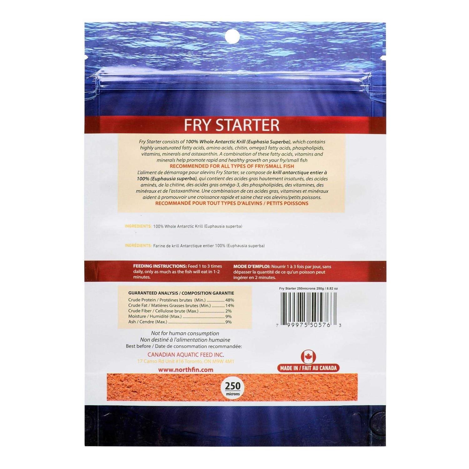 Northfin Fry Starter Formula 250 Microns Slow Sinking Powder - Healthber