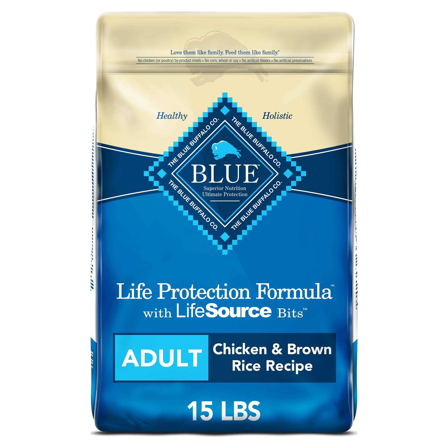 Blue Buffalo Life Protection Dry Adult Dog Food Chicken and Brown Rice - Healthber