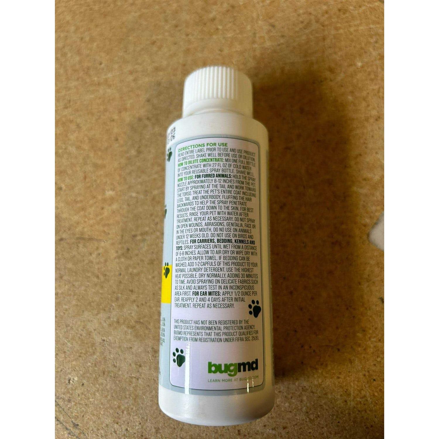 BugMD Flea and Tick Concentrate Essential Oil-Powered Formula, Controls Fleas, Ticks, Mites in Dogs, Cats, and Other Furred Animals - Healthber