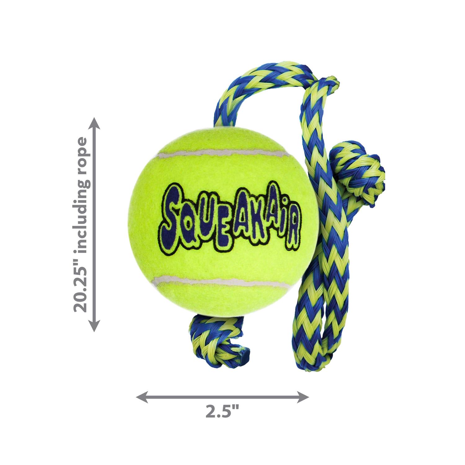 KONG SqueakAir Ball with Rope - Healthber