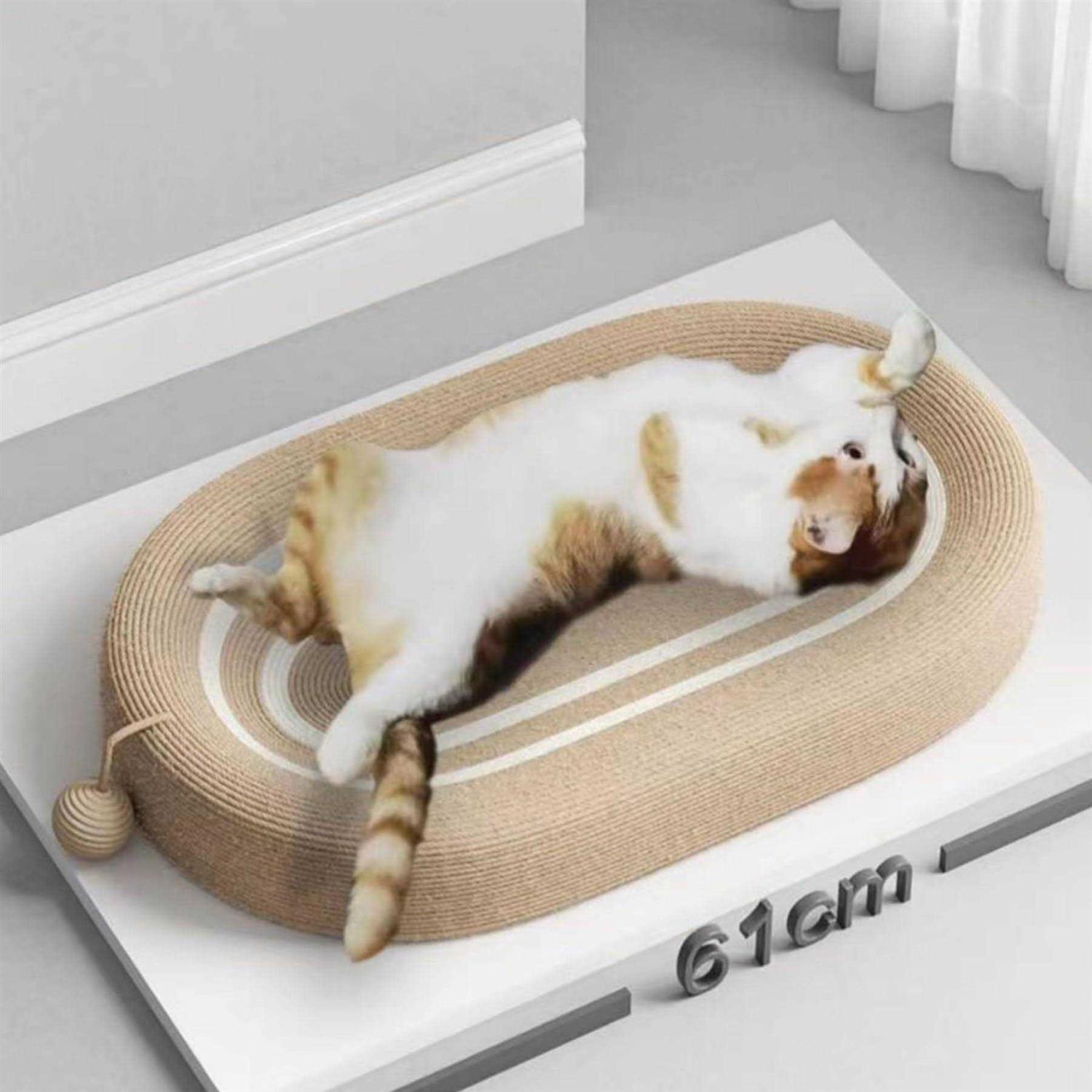 YHRELLX 3 in 1 Scratch Lounge Cat Bed Anti-Slip Cat Scratcher Bed for Indoor Cats Scratch Pad Extra - Healthber