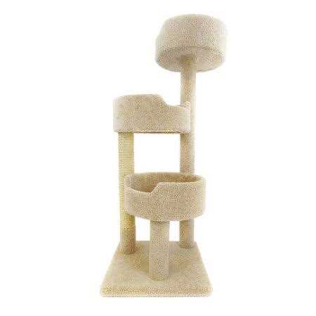 New Cat Condos Deluxe Kitty Pad 52 in. Cat Tree - Healthber
