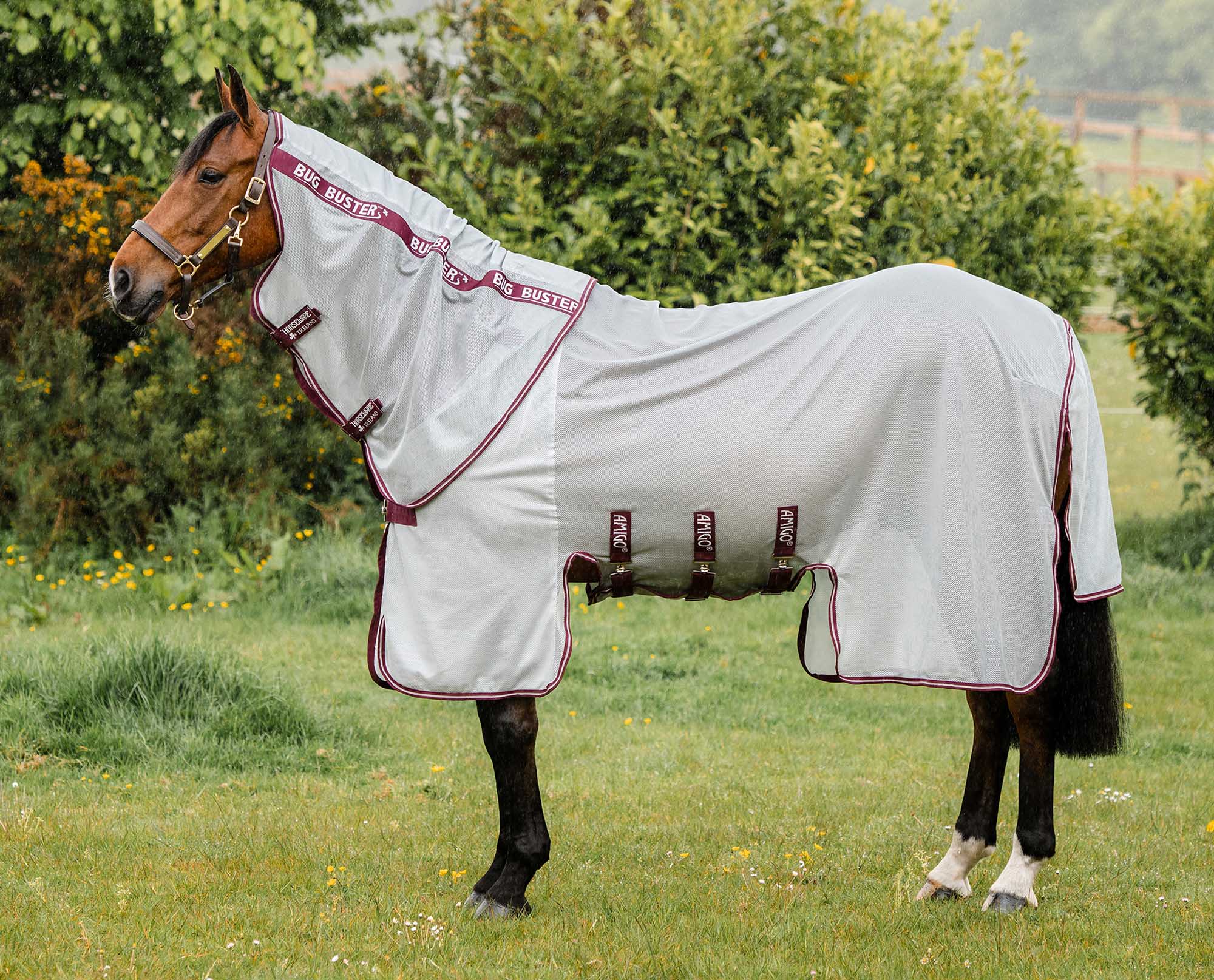 Amigo Bug Buster Vamoose with No-Fly Zone Horse Fly Sheet - Healthber