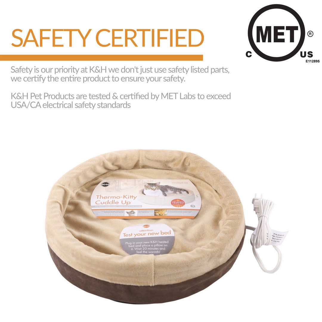 K&H Thermo-Kitty Cuddle Up Bed - Healthber