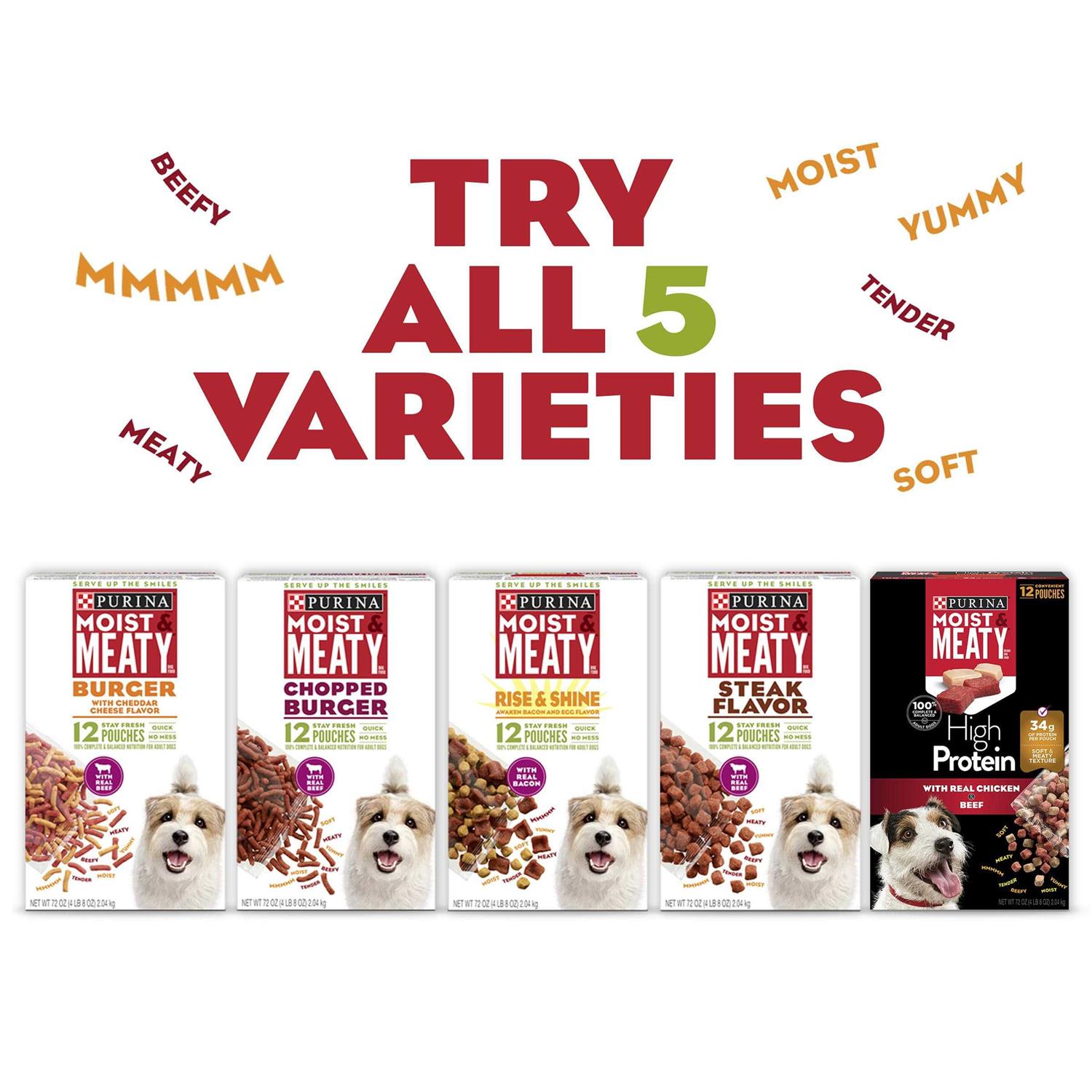 Purina Moist & Meaty Burger with Cheddar Cheese Flavor Dry Dog Food - Healthber