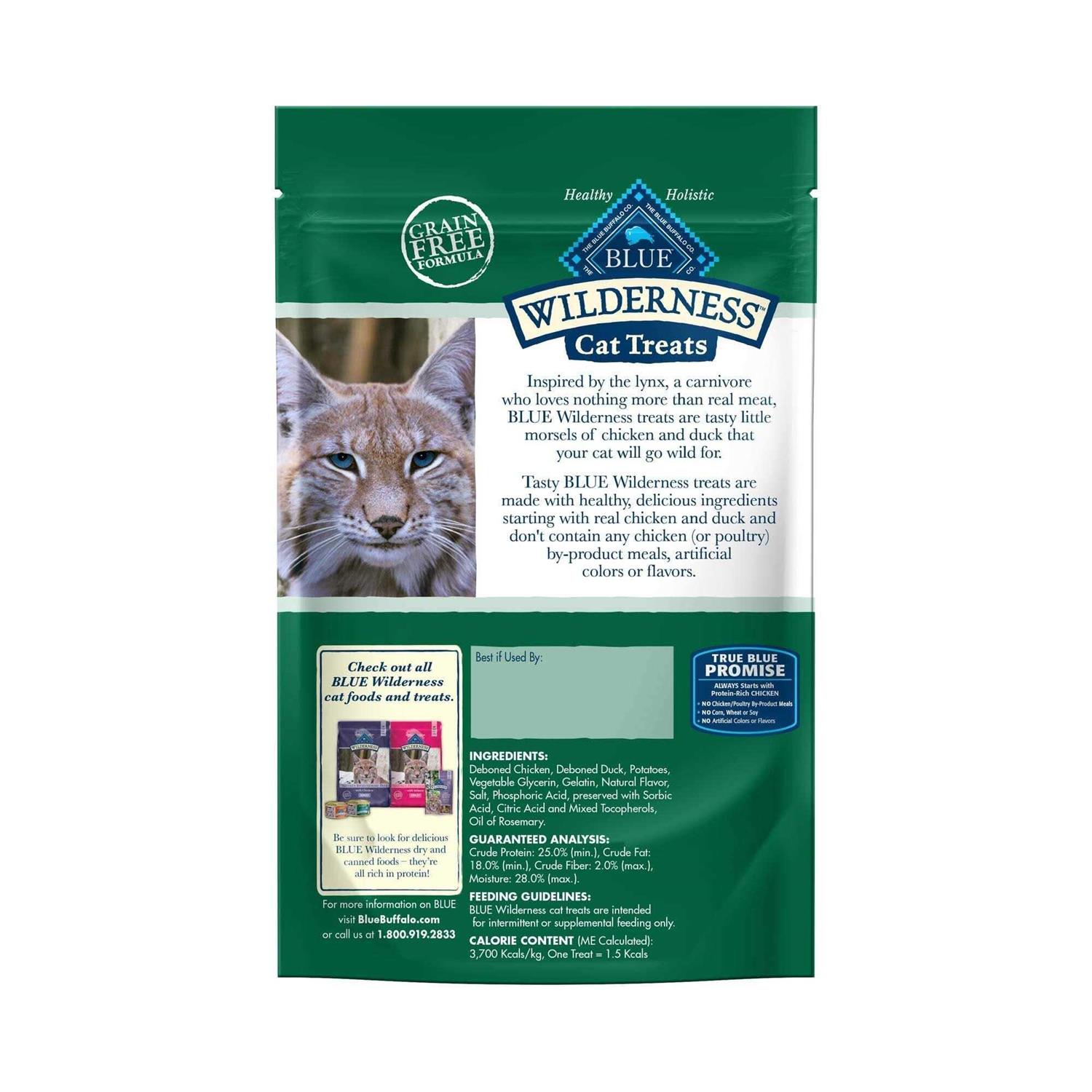 Blue Buffalo Wilderness Chicken & Duck Grain-Free Cat Treats - Healthber