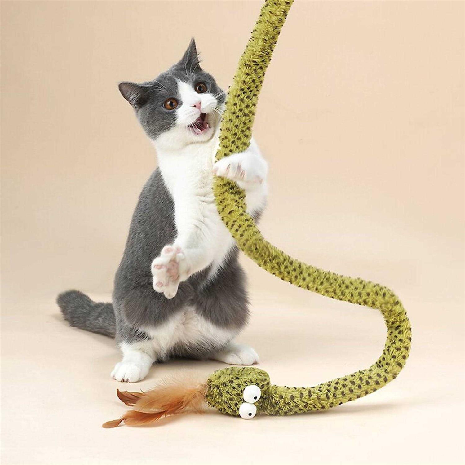 ZEZE Lovely & Delicate Forest Snake Tease Wand Cat Toy - Healthber