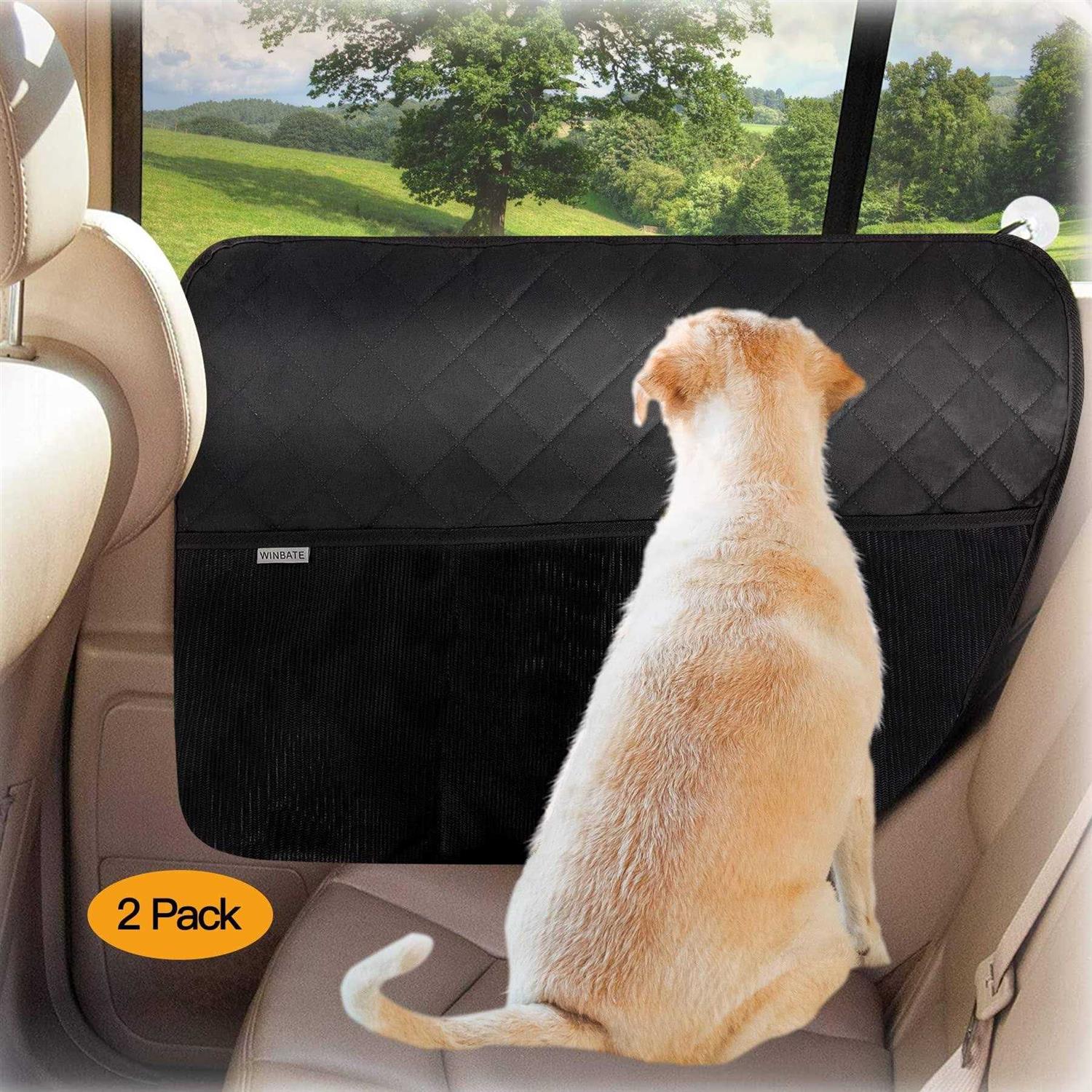 Winbate 2PCS Car Door Protector for Dogs Pet Car Door Cover-Waterproof Scratchproof Nonslip Durable Car Door Protector - Healthber