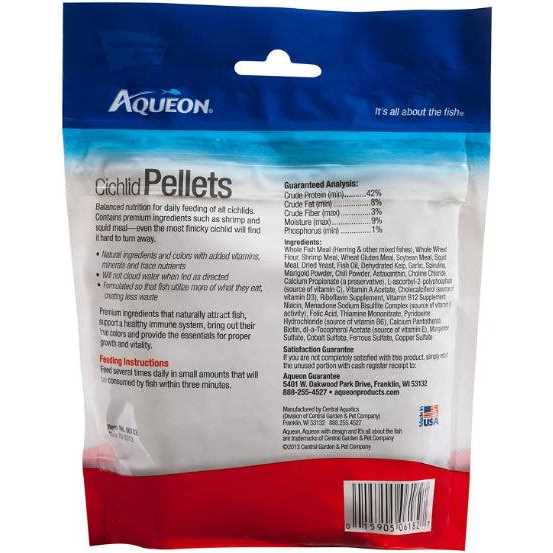 Aqueon Cichlid Food Pellets - Healthber