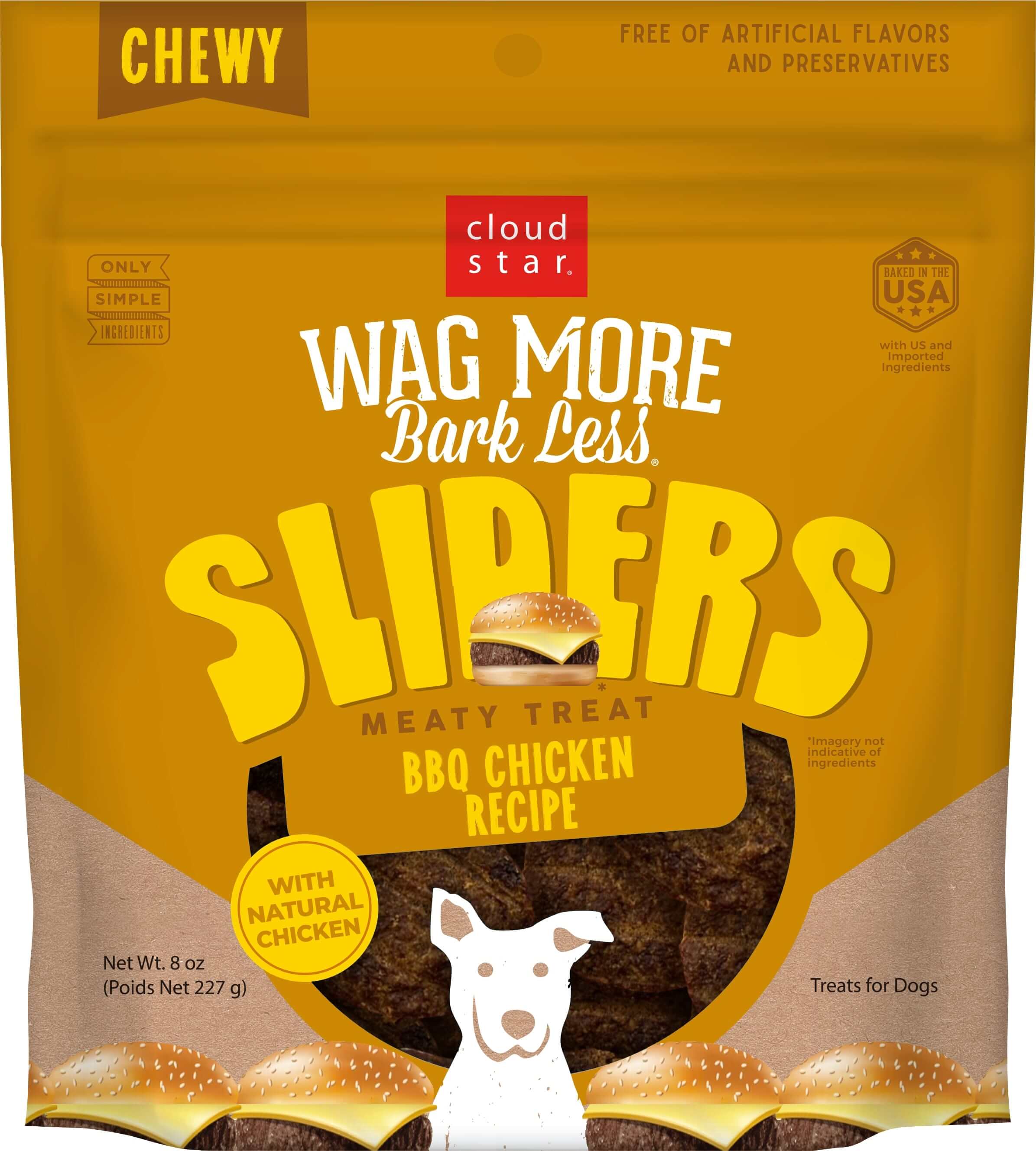 Cloud Star Wag More Bark Less Sliders Dog Treats, 8 oz - Healthber