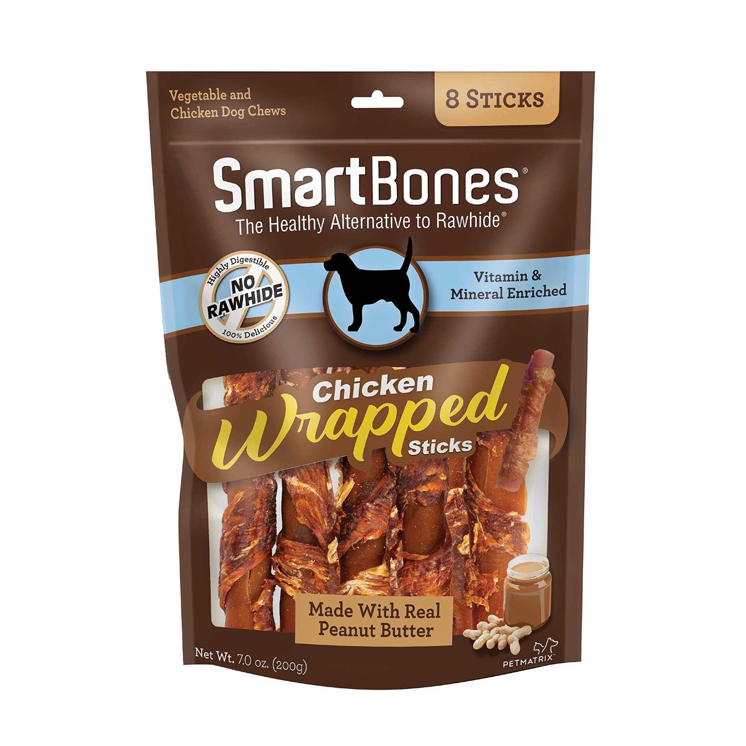 SmartBones Chicken Wrapped Peanut Butter Sticks - Healthber