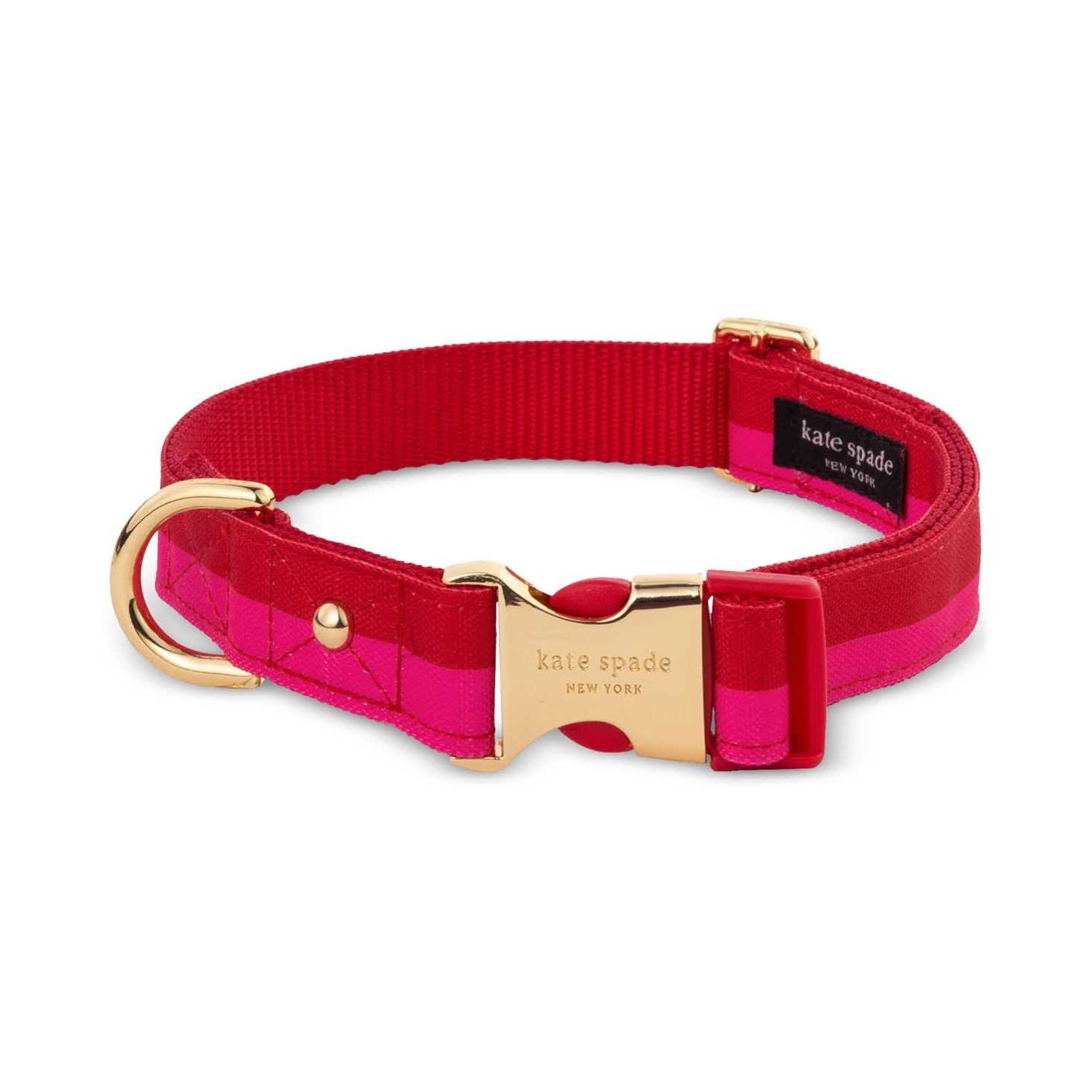 Kate Spade New York Red/Pink Colorblock Dog Collar - Healthber