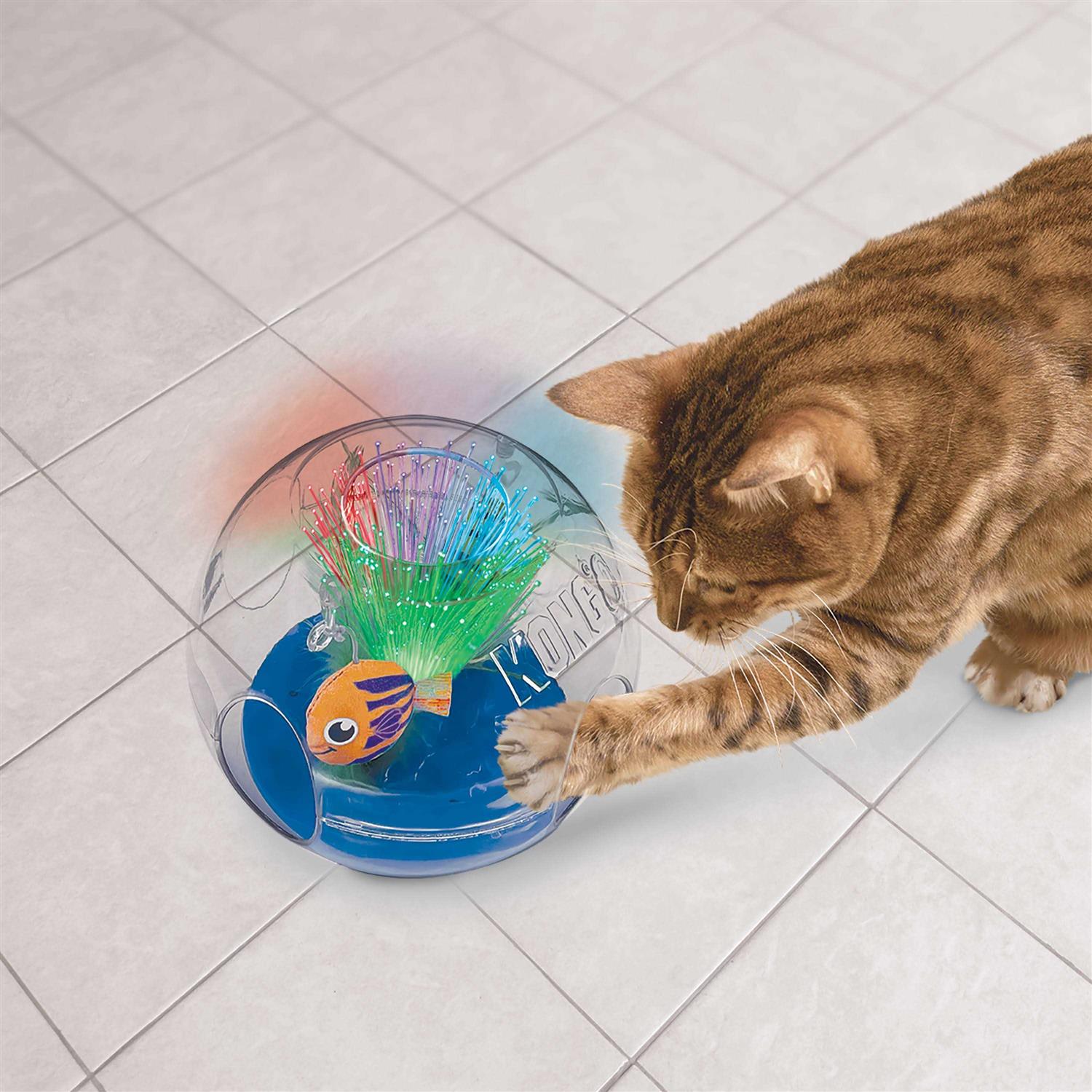 Kong Bat-A-Bout Glow Aquarium Cat Toy - Healthber