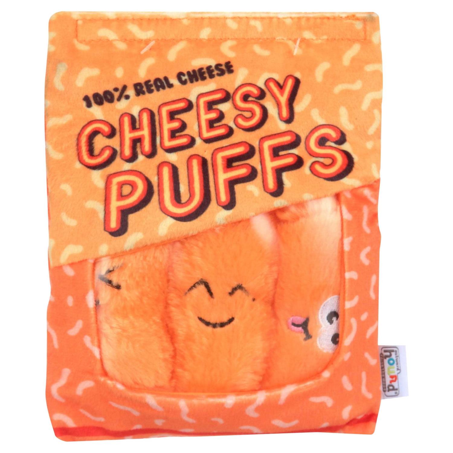 Outward Hound Puzzle Snack Bag Cheese Puff Plush Dog Toy - Healthber