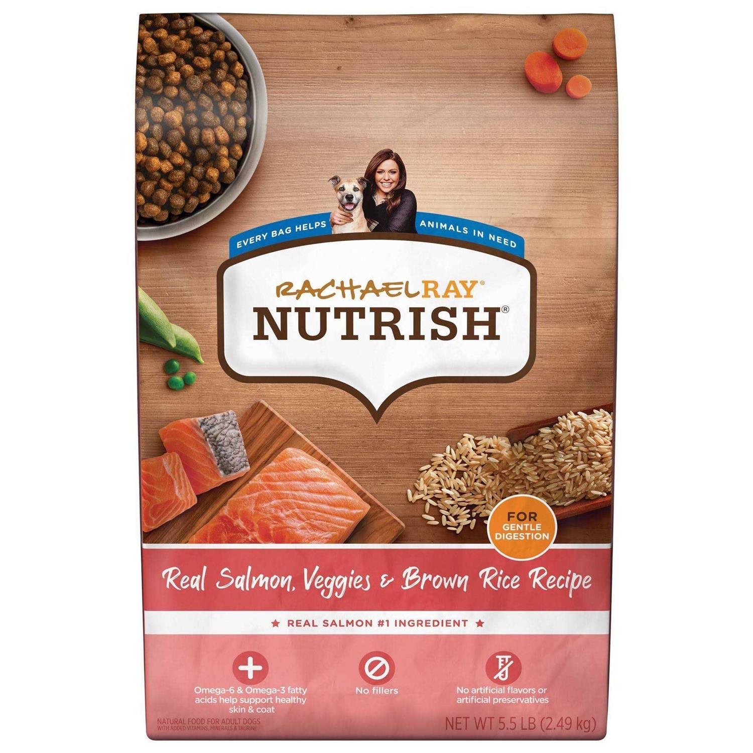 Rachael Ray Nutrish Salmon Veggies & Brown Recipe Dry Dog Food - Healthber
