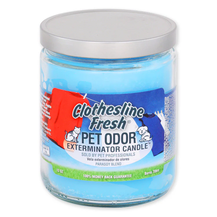 Pet Odor Exterminator Candle, Clothesline Fresh - Healthber