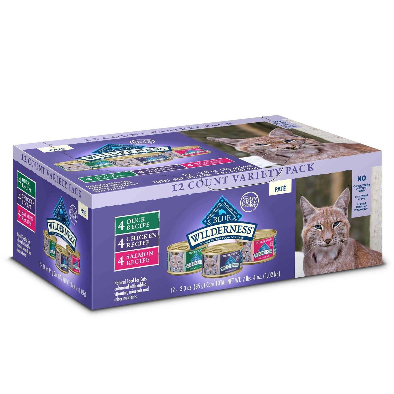 Blue Buffalo Wilderness Pate Variety Pack Wet Cat Food - Healthber