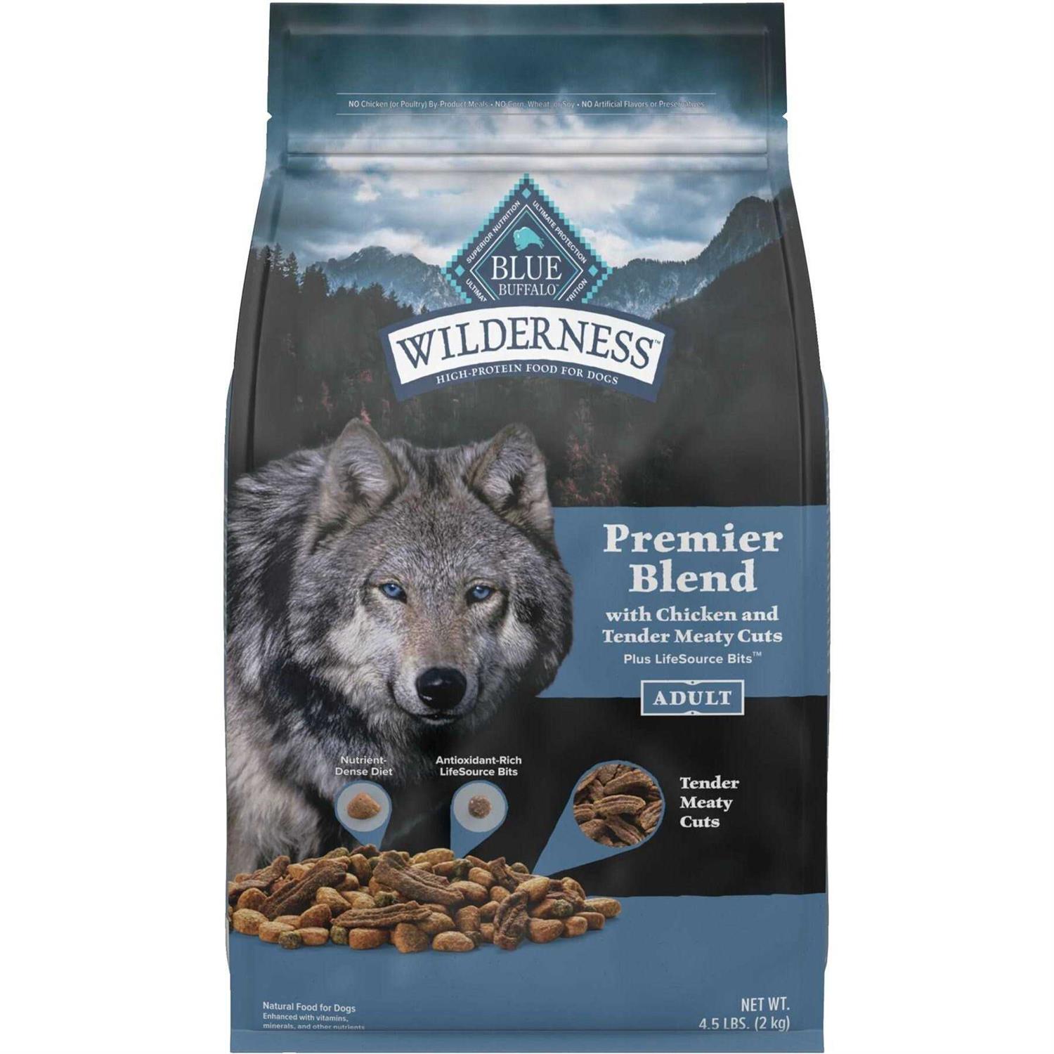 Blue Buffalo Wilderness Chicken Dry Premier Blend Adult Dog Food - Healthber