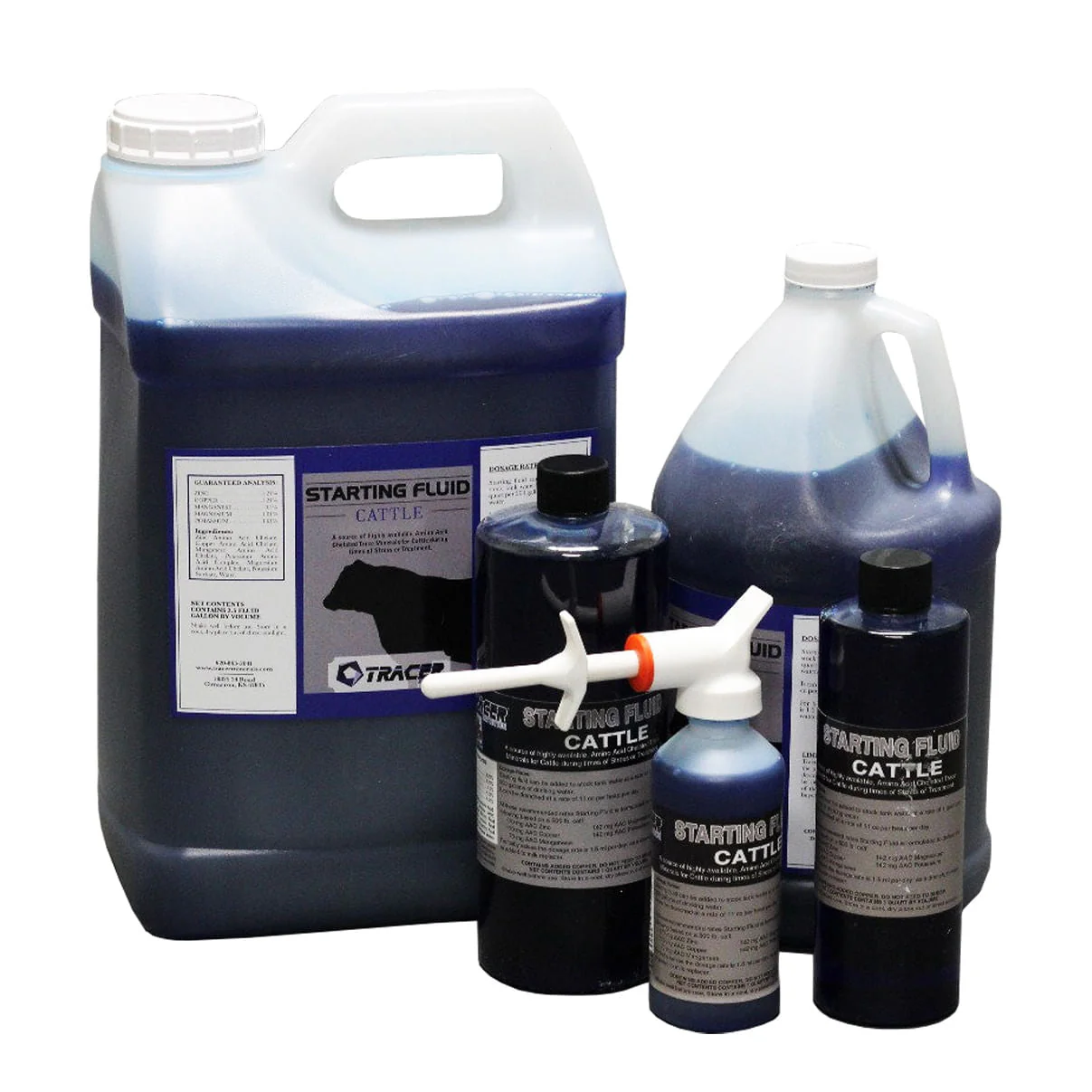 Tracer Starting Fluid Chelated Minerals for Horses, Swine, Cattle, Goats - Healthber