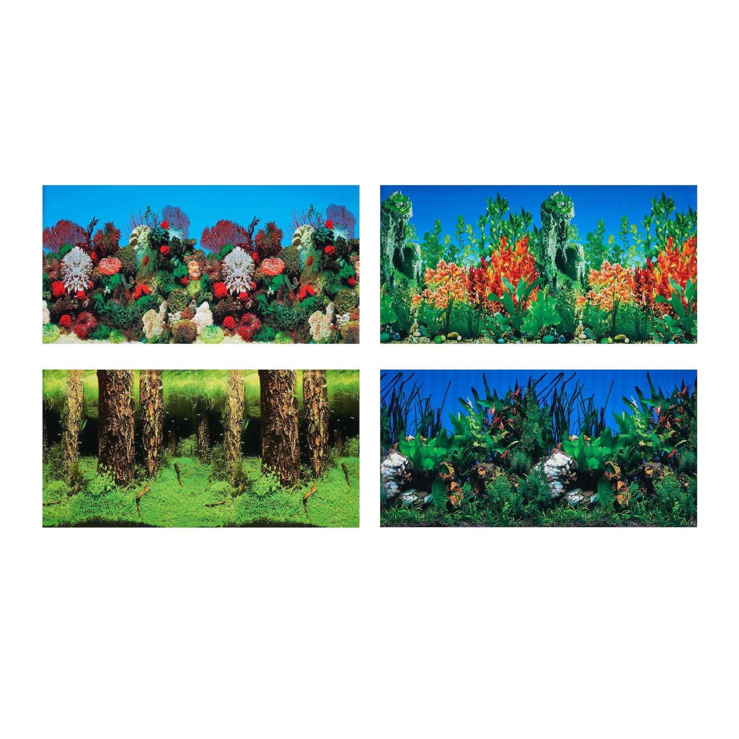 Aqua Culture Two-Sided Aquarium Background - Healthber