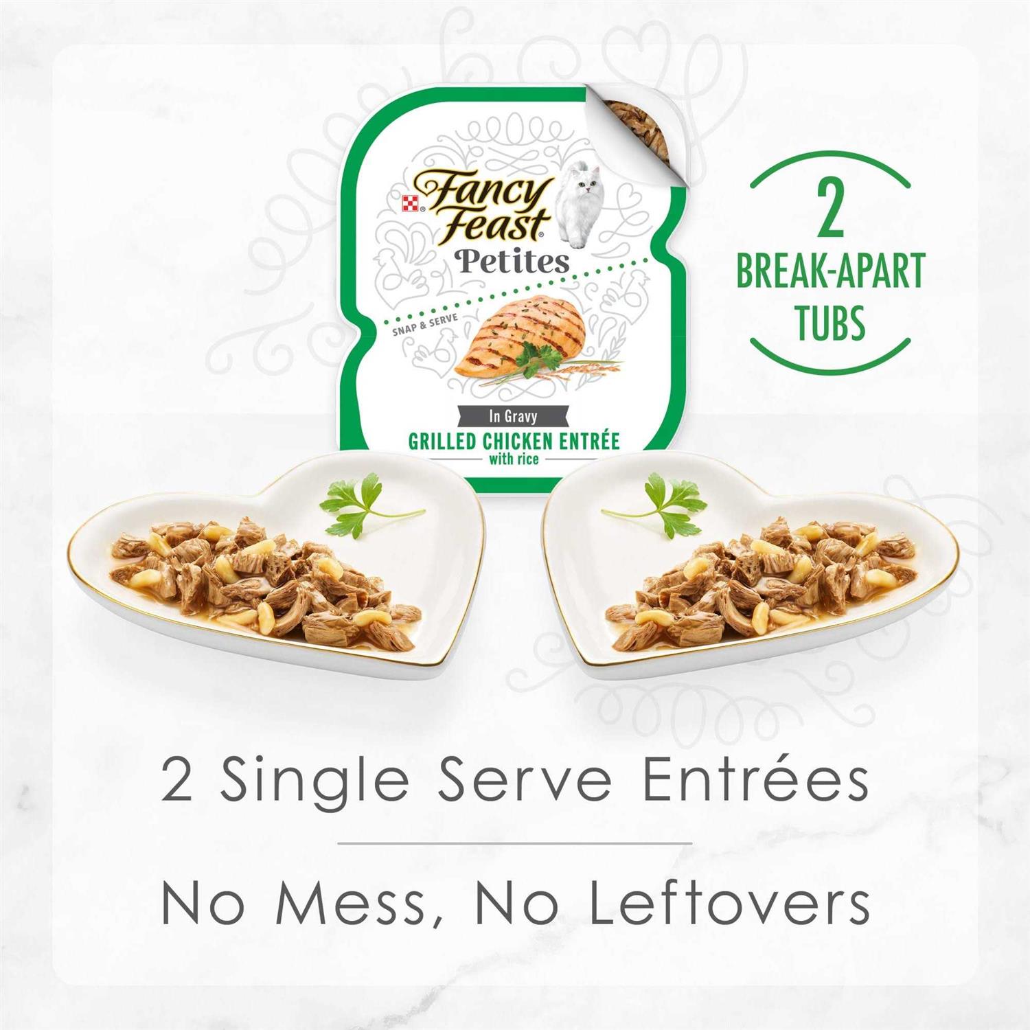 Fancy Feast Petites Grilled Chicken with Rice Entree Gourmet Gravy Wet Cat Food - Healthber