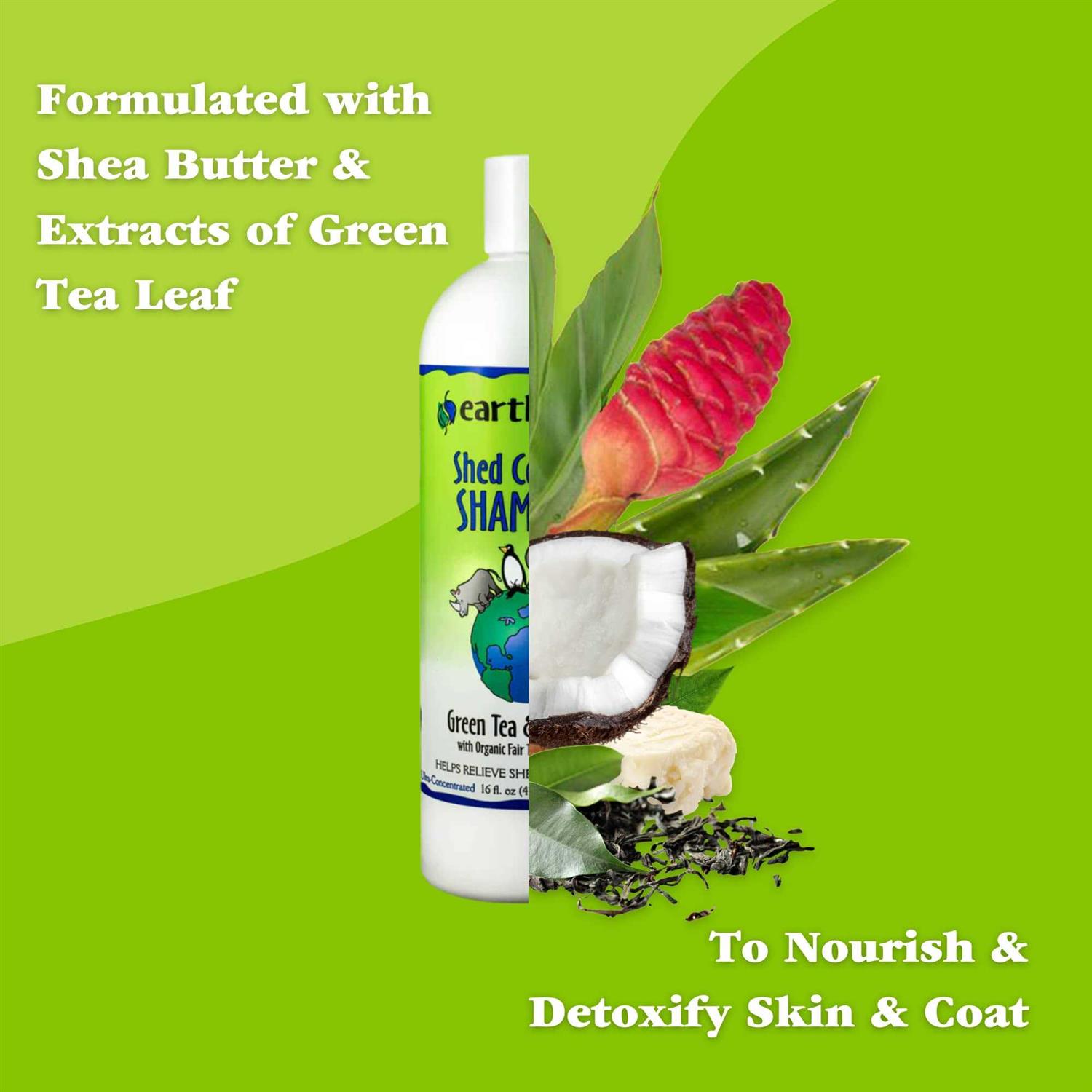 Earthbath Green Tea & Awapuhi Shed Control Shampoo - Healthber