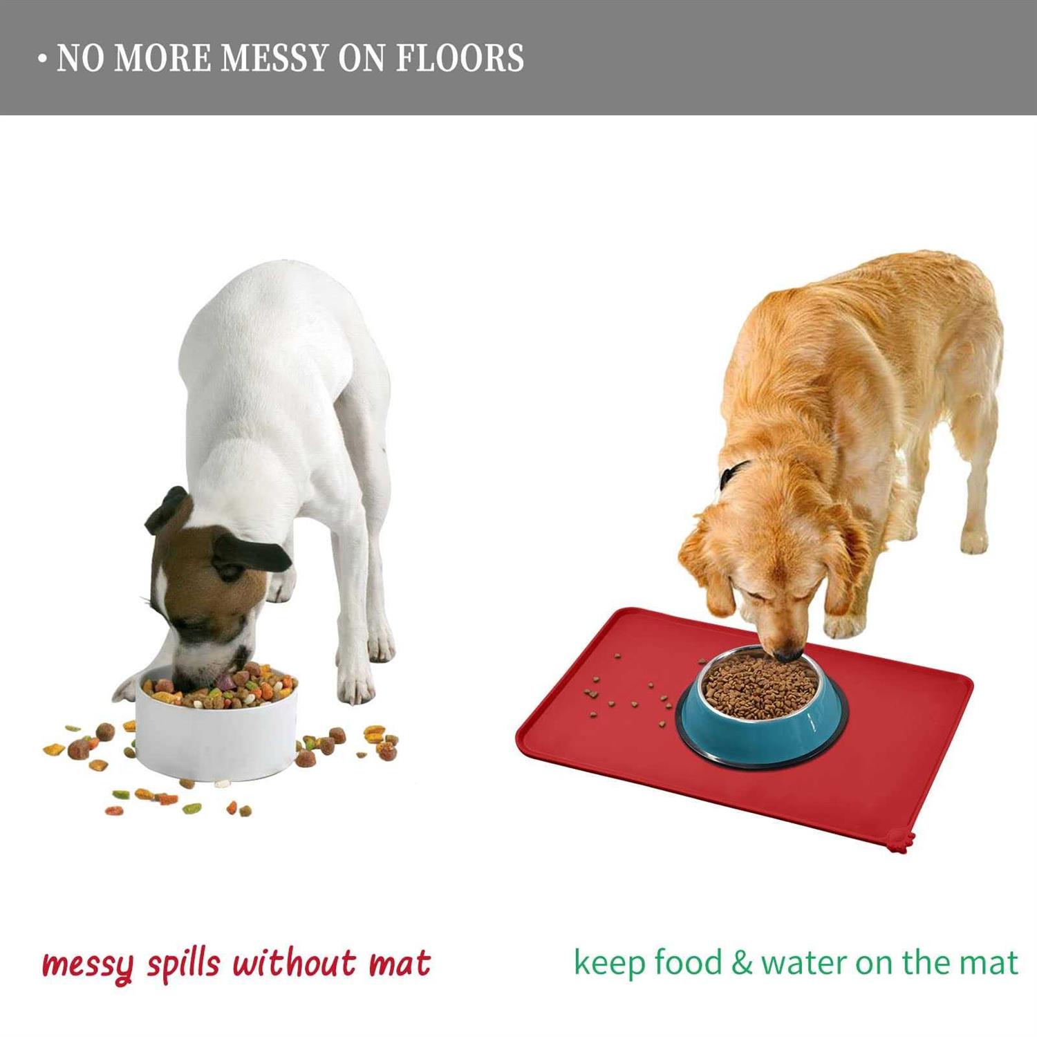 Reopet Silicone Dog cat Bowl Mat Non-Stick Food Pad Water cushion Waterproof - Healthber