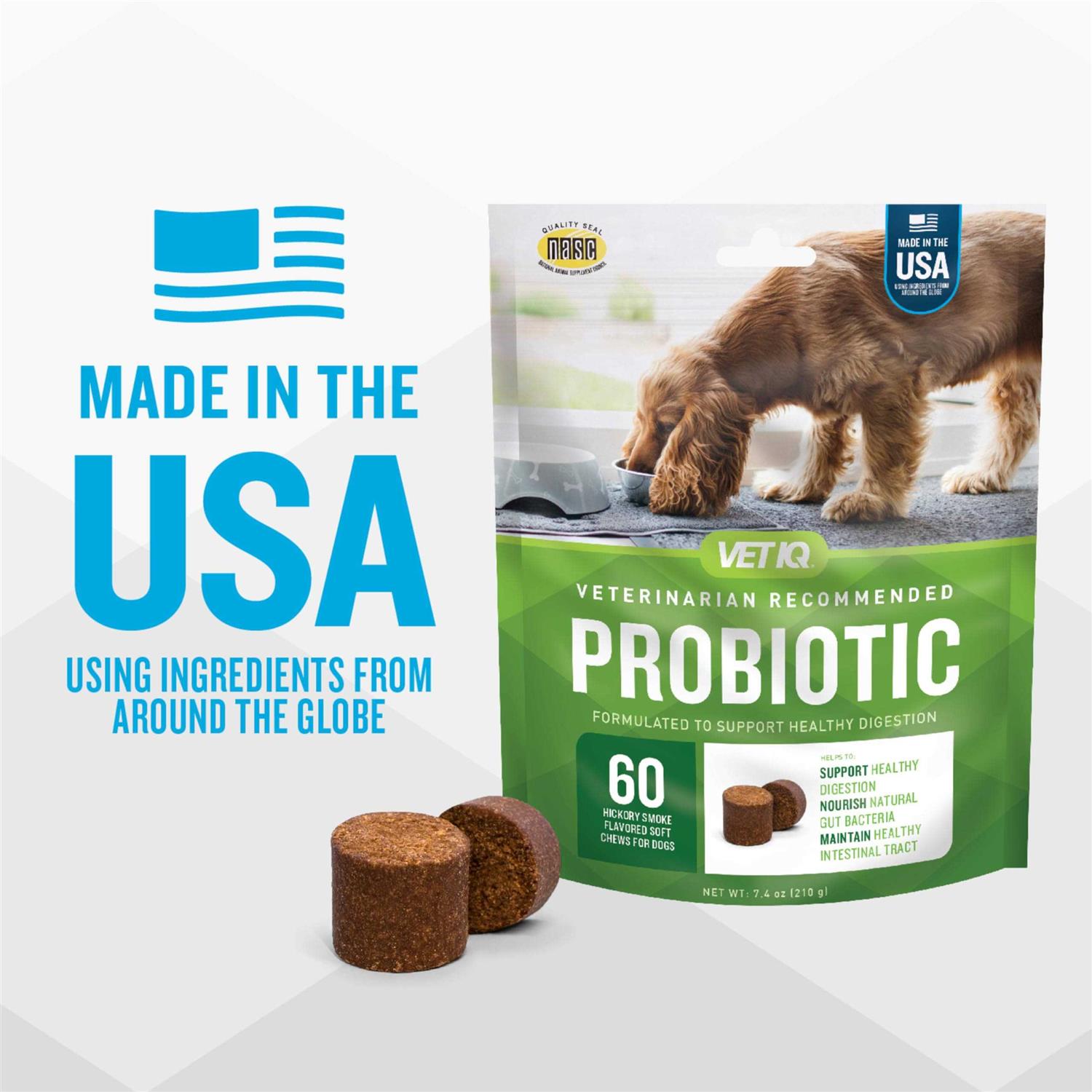 VetIQ Probiotic Soft Chew Supplement for Dogs - Healthber