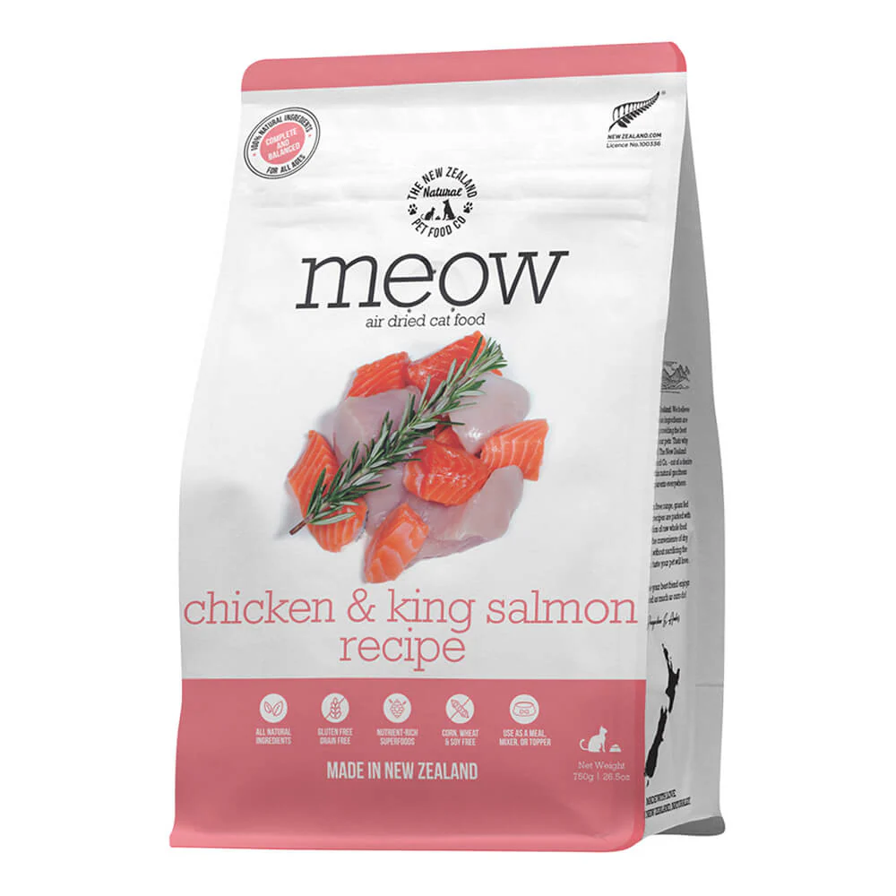 Meow Chicken & Salmon Air Dried Food, 26.5 oz - Healthber