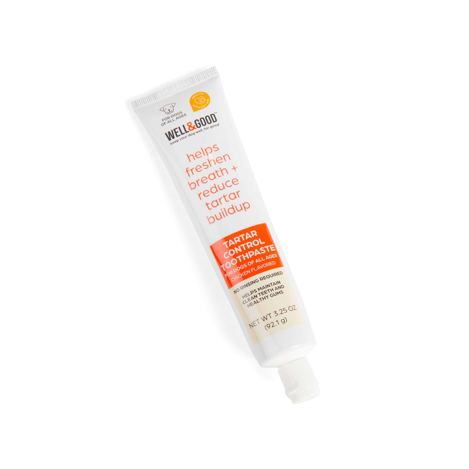 Well & Good Dental Health Kit with Chicken-Flavored Toothpaste for Dogs - Healthber