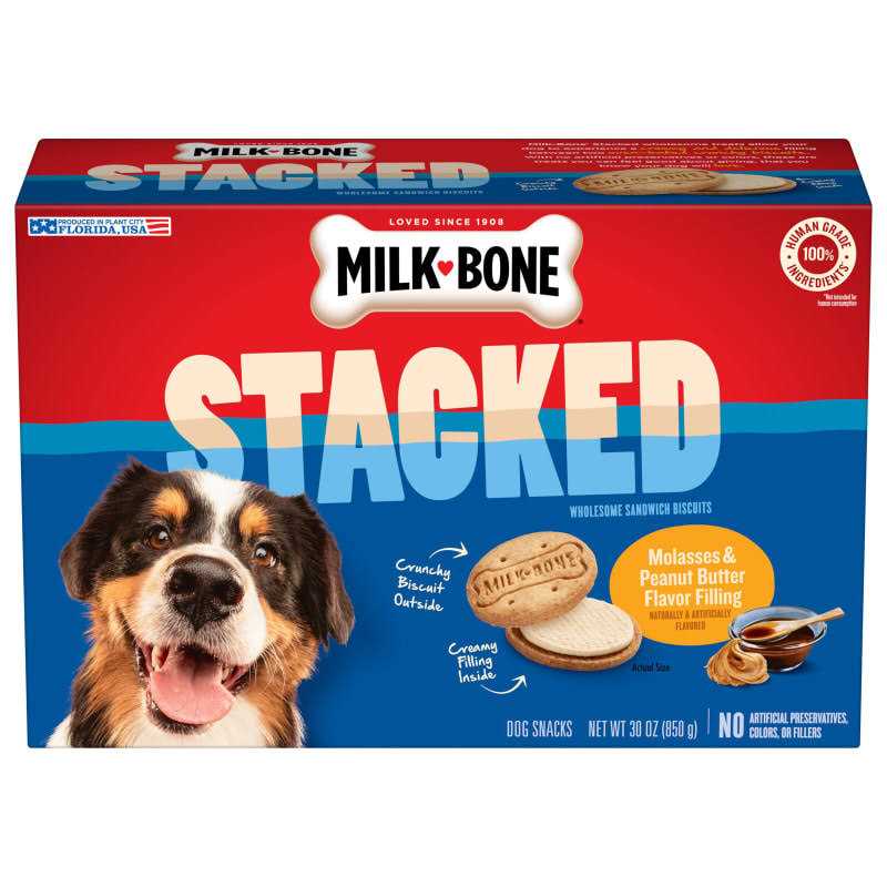 Milk-Bone Stacked Molasses & Peanut Butter Dog Treats - Healthber