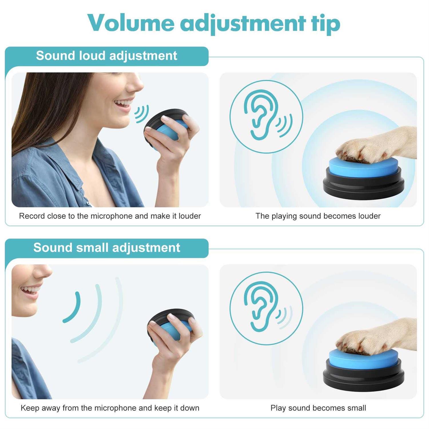 Dog Buttons for Communication Starter Pack Dog Buttons Talk Training Pet to Speaking Buttons - Healthber